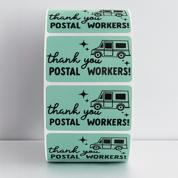 Thank You Postal Workers Stickers – Mail Carrier Appreciation Labels for Package - Picture 10 of 11